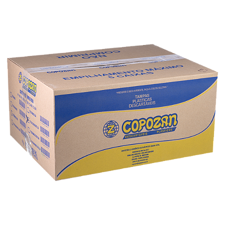 Tampa para Copo s/ Furo TP-250 PP caixa c/ 20X50 - Copozan