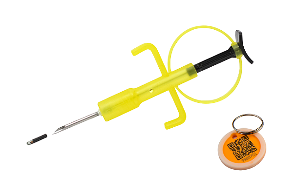 Combo microchip 2x12mm e medalha RG Pet