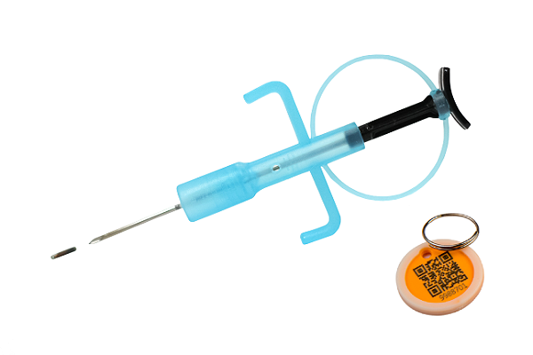 Combo nanochip 1.4x8mm e medalha RG Pet