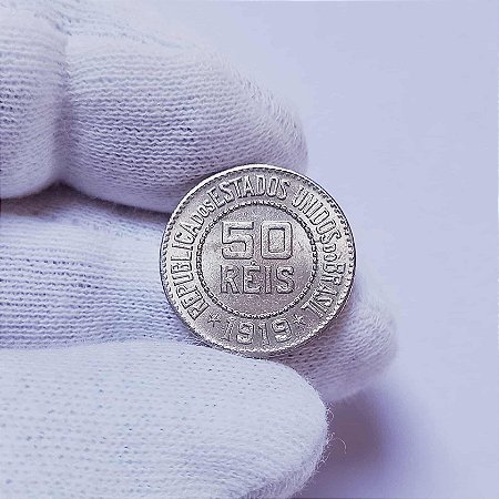 Moeda de 50 Réis de 1919 Cuproníquel