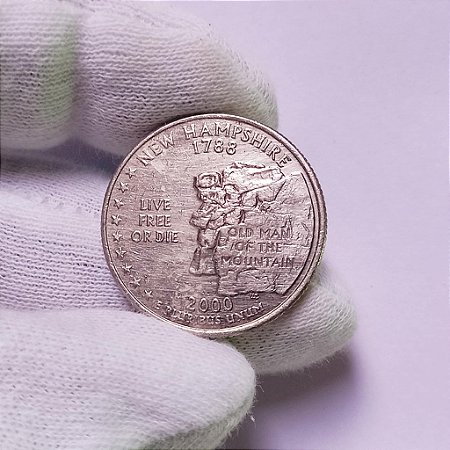 Moeda Estrangeira Quarter Dollar New Hampshire de 2000