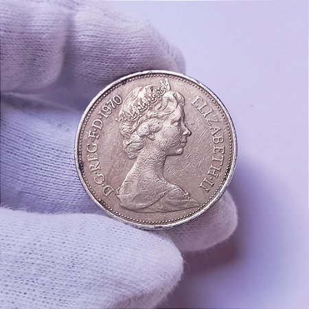 Moeda Estrangeira Ten New Pence de 1970 Inglaterra