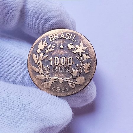 Moeda de 1000 Réis de 1931 Bronze Alumínio
