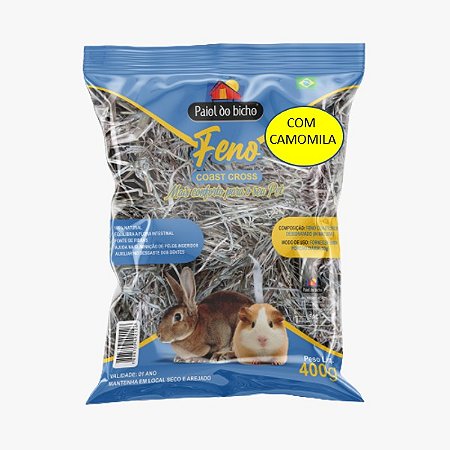 FENO SOLTO  COAST CROSS  COM CAMOMILA  400 GR PAIOL DO BICHO
