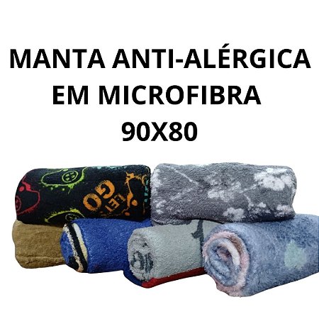 mantas em microfibra para pets - estampas diversas