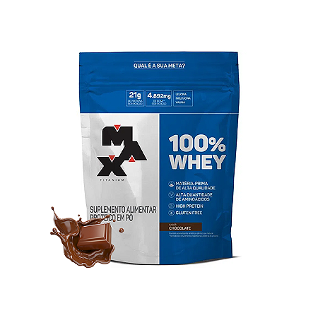 100% Whey REFIL 900g CHOCOLATE - Max Titanium