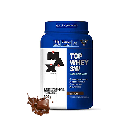 Top Whey 3w + Performance 900g - CHOCOLATE - Max Titanium