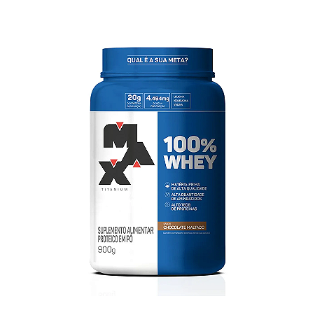 100% Whey POTE 900g CHOCOLATE MALTADO - Max Titanium