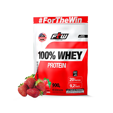 FTW 100% Whey Refil 900g - Morango