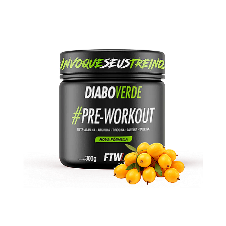 Pré Treino Diabo Verde 300g Frutas Amarelas - FTW