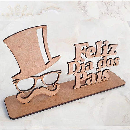 Kit Lembrancinhas de mesa Feliz Dia Dos Pais Em Mdf Corte Laser