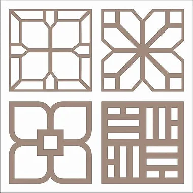 Kit Placas Painel Elemento Vazado Cobogó Mdf Crú 20cm.