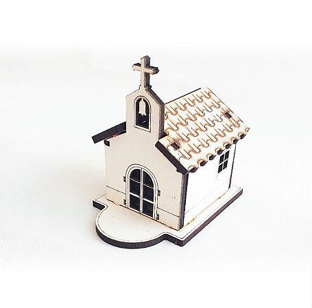 Capelinha Rural - Ho 1:87 / Maquetes mdf Branco.