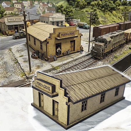 Loja de Ferragens Ferremodelismo Maquete Modelísmo - HO 1:87 MDF para Pintura