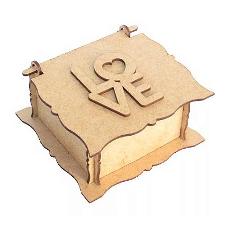 KIt Caixinhas com Tampa  Love Mdf  Lembrancinhas.