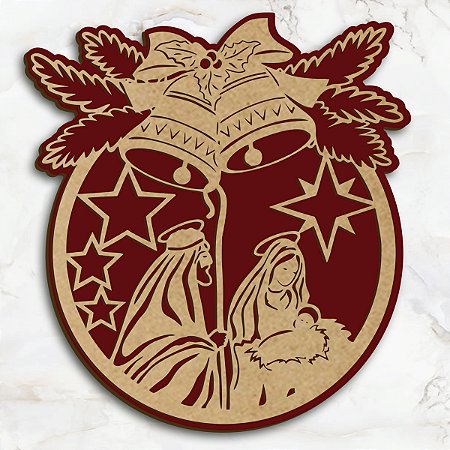 Quadro Placa, Guirlanda, Enfeite de Porta Presépio Natal mdf Vários Tamanhos e Cores Cortado a Laser