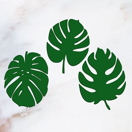 Folhas Costela de Adão Placas Grande em Mdf Corte Laser Kit com 3.