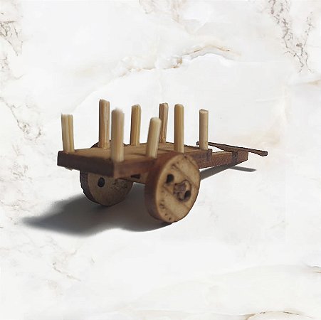 Mini Carro de Boi para Maquetes Ferromodelismo Dioremas escala HO 1;87 p Pintura kit com 2 unids