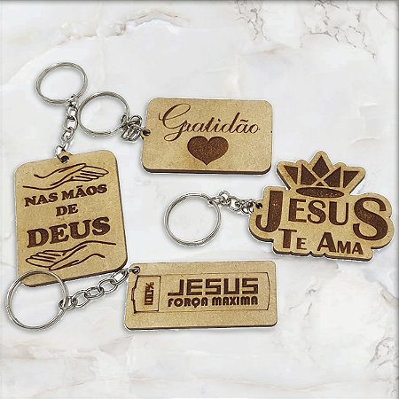 Chaveiros Mdf Lembrança Temas Para Igreja Religião Festividade Frases  Mdf Crú