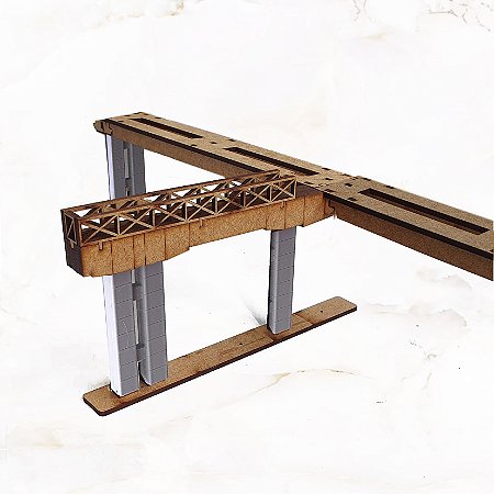 Coluna com Deslocamento Lateral Dupla para Rampa Ferreomodelismo escala HO 1/87 MAQUETES DIORAMAS