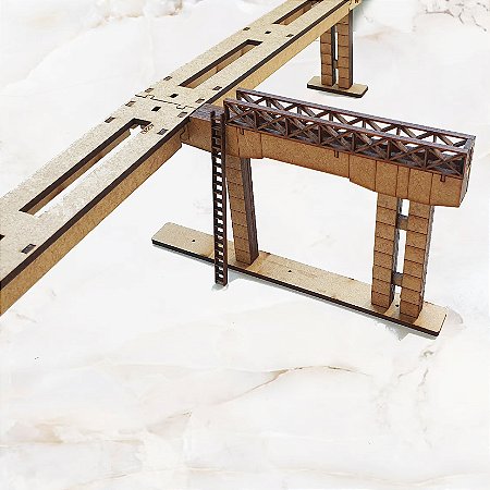 Coluna com Deslocamento Lateral Dupla para Rampa Ferreomodelismo escala HO 1/87 MAQUETES DIORAMAS