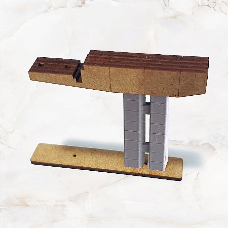 Coluna com Deslocamento Lateral para Rampa Ferreomodelismo escala HO 1/87 MAQUETES DIORAMAS