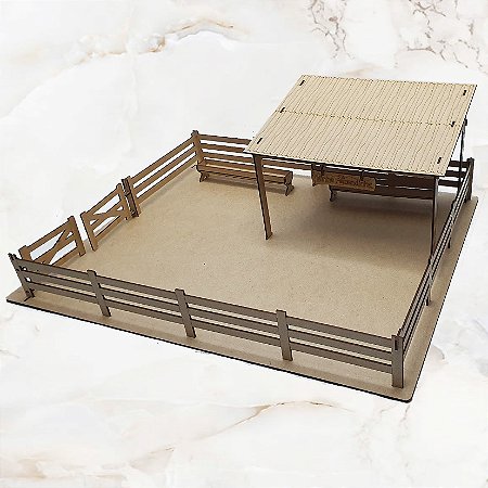 Fazendinha Curral e Decoração Mdf Cru Corte Laser