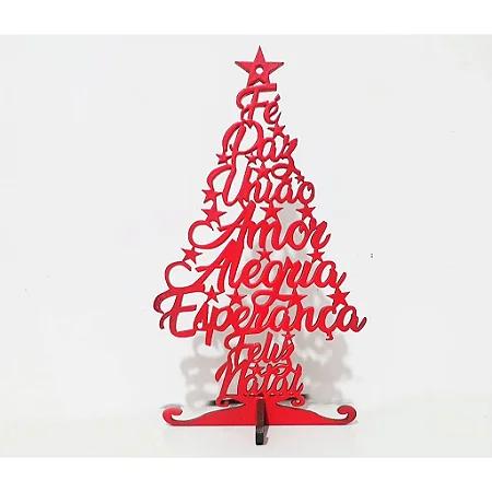 Árvore de Natal Decoração de Mesa MDF Cortado a Laser