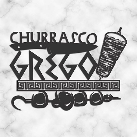 Placa Decorativa Churrasco Grego MDF