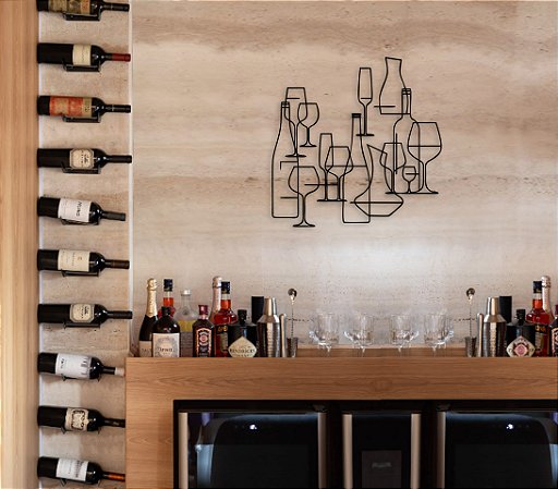 Quadro Placa Cantinho Do Vinho Decoração da Casa Corte a Laser