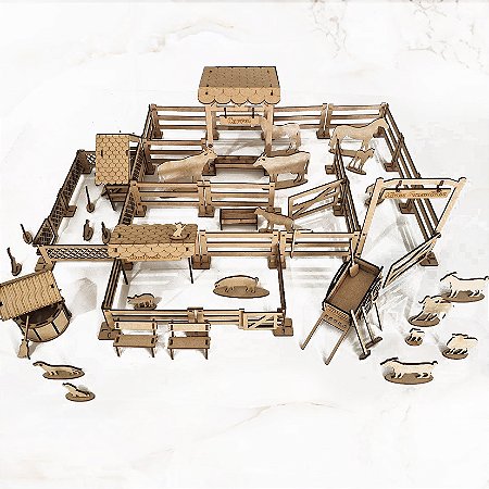 Fazendinha Curral Galinheirinho Chiqueirinho MODULAR Monte como preferir Mdf