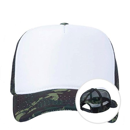 BONE SUBLIMATICO C/ FRENTE BRANCA - TAM UNICO COLOR CAMUFLADO