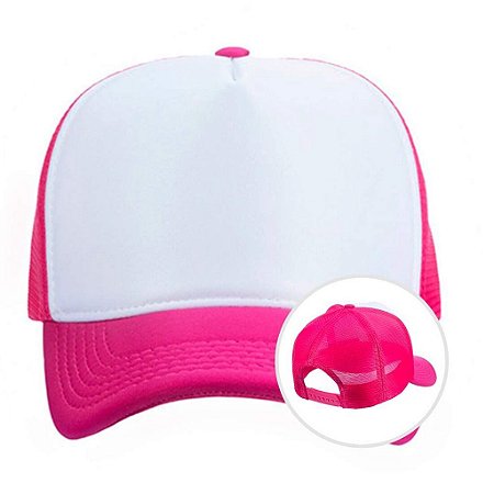 BONE SUBLIMATICO C/ FRENTE BRANCA - TAM UNICO COLOR ROSA PINK