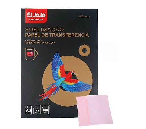 PAPEL SUBLIMÁTICO ROSA 100GR A3 100F 1PCT JOJO