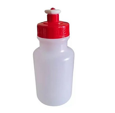 SQUEEZE TRANSP TAMPA VERMELHO 300ML TP