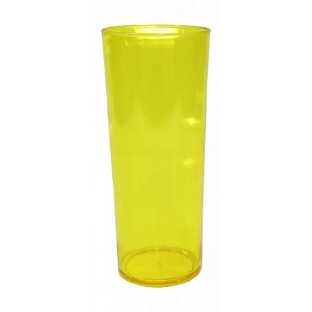 COPO LONG DRINK 350ML AMARELO TRANSP TP