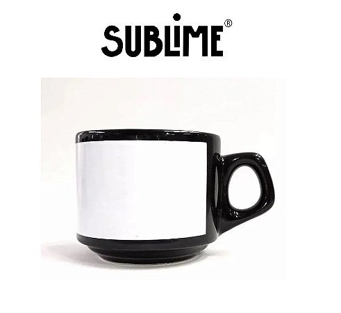 XICARA S/PIRES PRETA C/TARJA BR 180ML SUBLIME UND