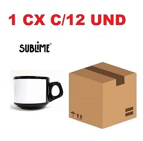 XICARA S/PIRES PRETA C/TARJA BR 180ML SUBLIME CX12