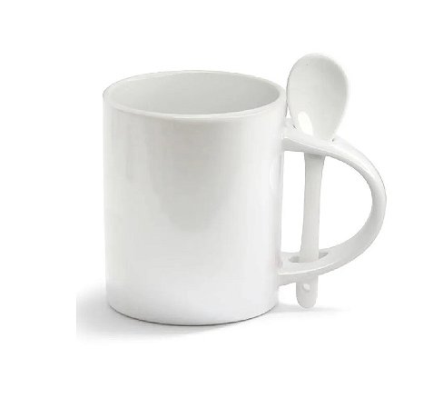 CANECA BRANCA C/COLHER ALÇA/INT BR C/CX DEKO UND