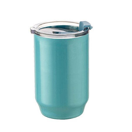 COPO DE POLIMERO COM TAMPA 400ML AZUL JKB UND
