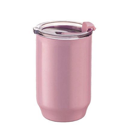 COPO DE POLIMERO COM TAPA 400ML ROSA JKB UND