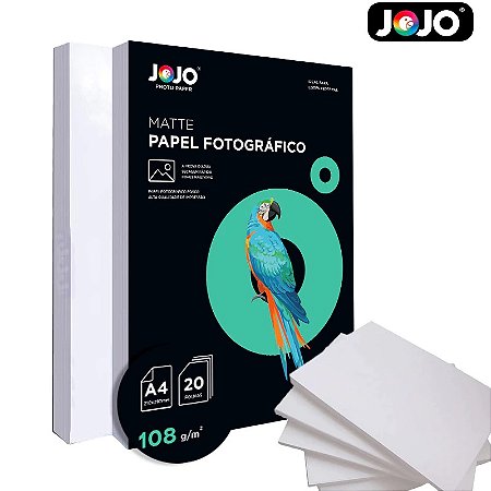 PAPEL MATTE FOSCO 108G A4 100FLS JOJO