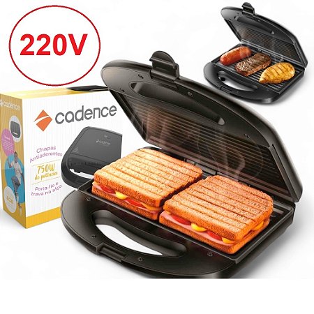 SANDUICHEIRA SAN260 220V PRETO CADENCE