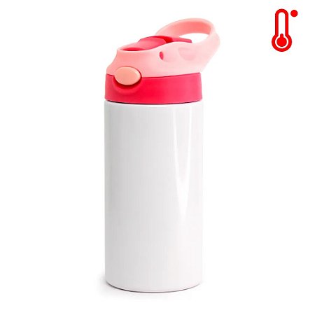 GARRAFA TERMICA 350ML BABY KIDS ROSA/VERMELHO DT