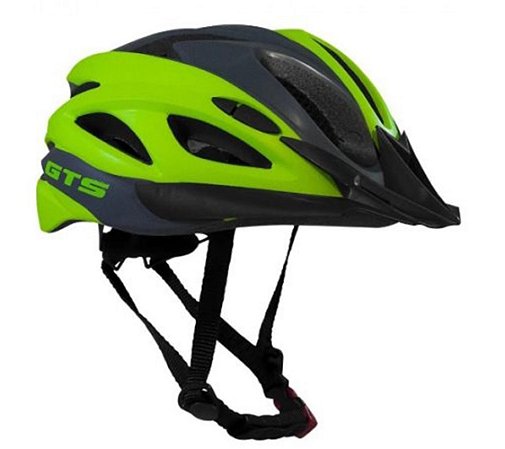 CAPACETE BIKE GTS RACING GRAFITE/VERD TAM G