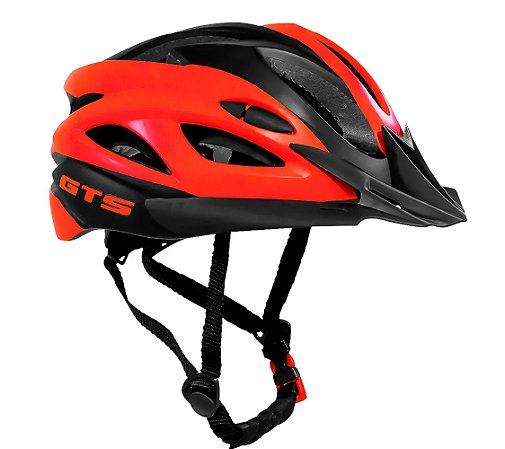 CAPACETE BIKE GTS RACING PRETO/VERMEL TAM G