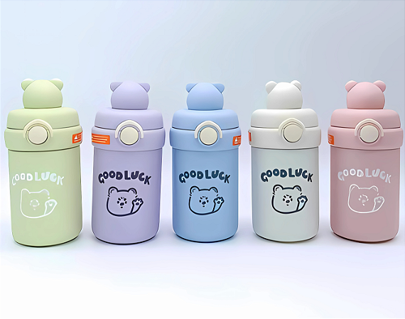 GARRAFA TERMICA DE AÇO INOX URSINHO 400ML P1830