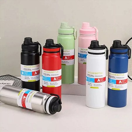 GARRAFA TERMICA 800ML AÇO INOXIDÁVEL VACUUM BOTTLE