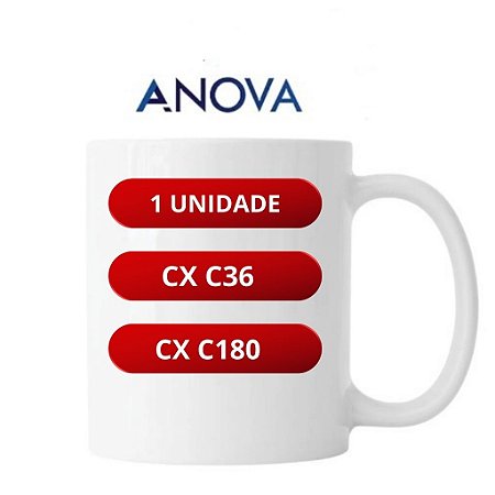 CANECA BRANCA PARA SUBLIMAÇÃO 330ML PREMIUM ANOVA