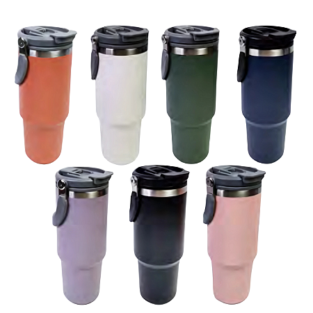 GARRAFA TERMICA DE INOX C/ ALÇA SUPORTE 900ML P1657